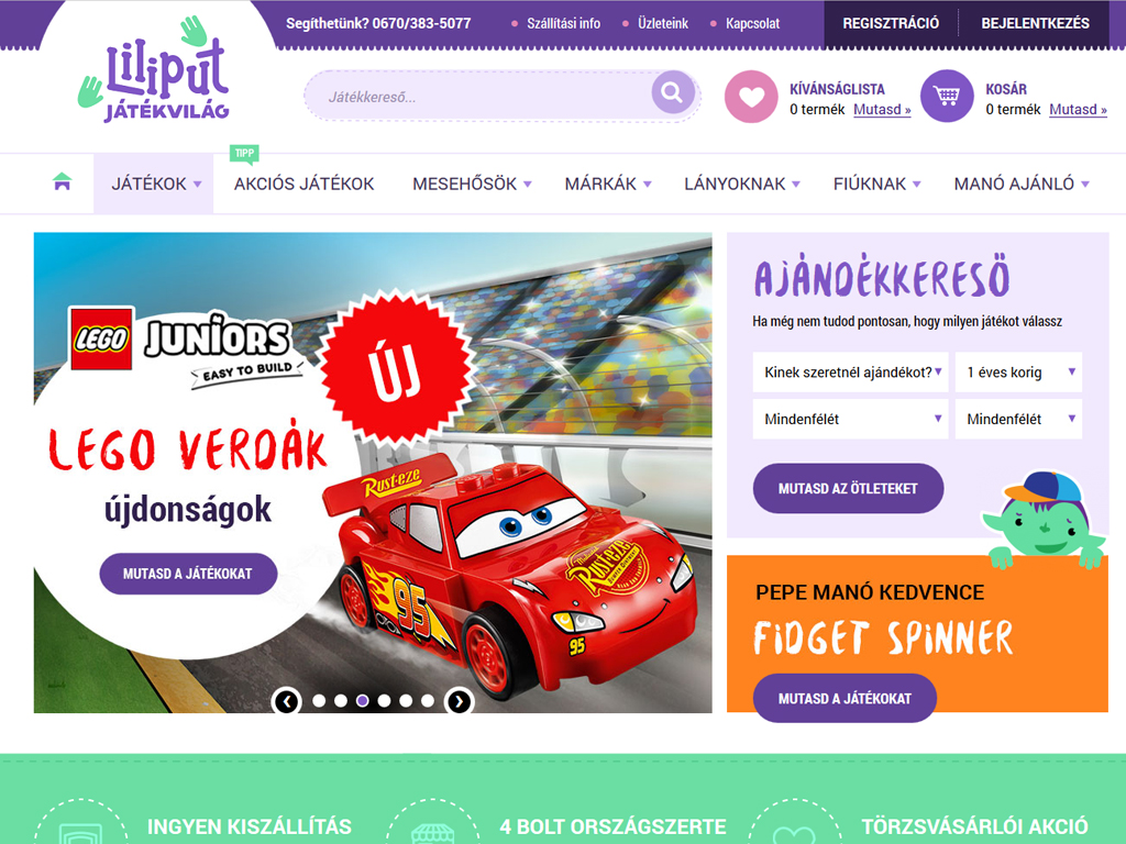 Liliput játék webáruház